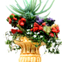 FLOWERING TOPIARY URN SET/5 PCS.