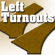 HO TURNOUT PAD/LEFT/2 PIECES