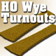 HO TURNOUT PAD/WYE/1 PIECE