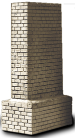 HO-SCALE 5+ GRAY BLOCK STONE PIER