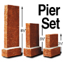 HO RED STONE PIERS (3-SIZE SET)