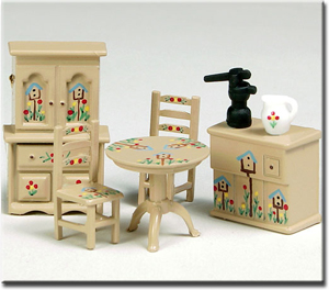 1/4 OAK DINETTE SET