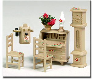 1/4 OAK DEN SET