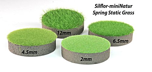 6mm loose summer green static grass, making tufts, pathways