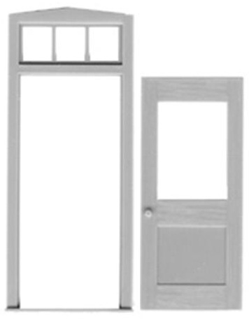 O-SCALE LITE WINDOW PANEL DOOR/2 SETS