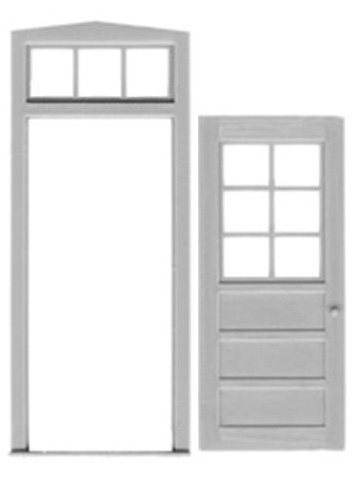 O-SCALE 2/6 LITE PANEL DOOR/2 SETS