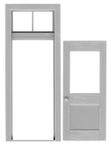 O-SCALE LITE WINDOW PANEL DOOR/2 DOORS