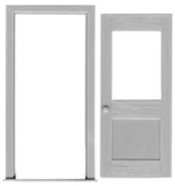 O-SCALE LITE WINDOW PANEL DOOR/2 DOORS
