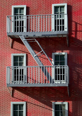 O-SCALE FIRE ESCAPE PLATFORM/ 1 PIECE