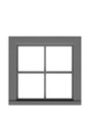 O-SCALE 4-PANE INDUSTRIAL WINDOWS/6 PCS.