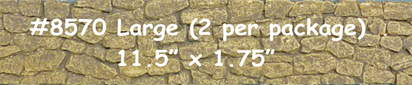 HO/O-SCALE LARGE SEA WALL / 2 PKG.