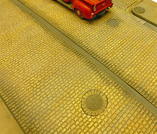FLEXIBLE SMALL COBBLESTONE STREET DETAILS