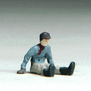 O-SCALE BOY TO SIT ON SLED