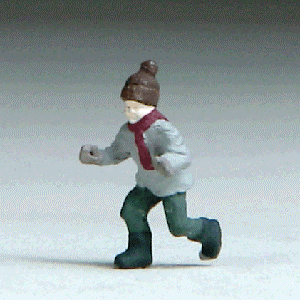O-SCALE BOY TO PUSH SLED