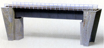 HO GIRDER PLATE SINGLE BRIDGE & ABUTMENT KIT