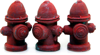O-SCALE FIRE HYDRANTS (3) 1:48