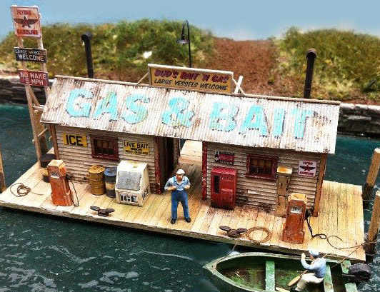 ho-scale buds bait n gas dock-scenic express