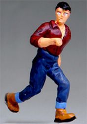 O-SCALE RUNNING HILLBILLY GUY 'LIL ABNER'