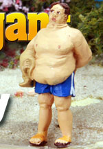 Beach Overweight Guy