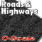 O-SCALE BLACK ASPHALT ROAD - NO MARKINGS