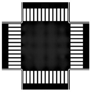 O-SCALE BLACK ASPHALT CROSSWALK - WITH PEDESTRIAN MARKINGS/ 2 PCS.