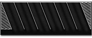 O-SCALE BLACK ASPHALT PARKING LOT - 60 DEGREE RIGHT STALL
