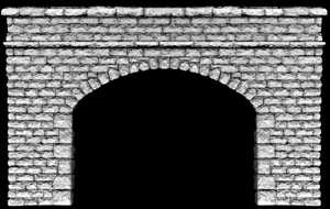 'HOWARD STREET' DOUBLE STONE BLOCK PORTAL