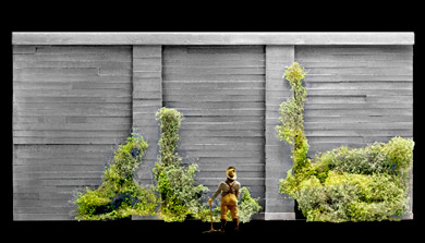 O-SCALE PENN OHIO CONCRETE WALL W/COLUMNS