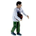 O-SCALE SHOP KEEPER WITH BASKET