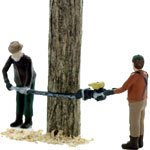 O-SCALE CHAIN SAW 2 MEN FELLING CREW