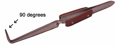 FIBERGRIP 90-DEGREE BENT TWEEZER