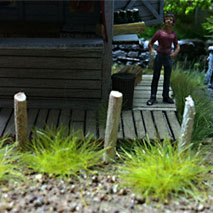 NEW 6MM LIGHT GREEN GRASS TUFTS/100