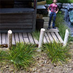 NEW! 6MM MEDIUM GREEN GRASS TUFTS/100