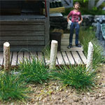 6MM DARK GREEN GRASS TUFTS/ 100 PCS.