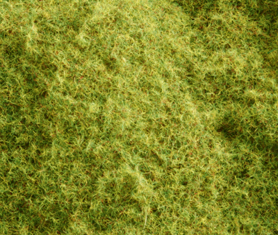 2mm short light green static grass, making tufts pathways