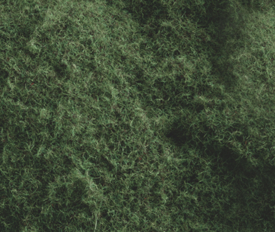 2mm loose medium green static grass, tufts, pathways, weeds