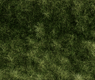 6mm loose dark green static grass, tufts, pathways, weeds