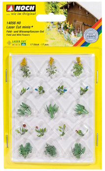 HO LASER-CUT WILD FLOWER/17 PCS.