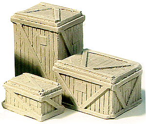 HO-SCALE SMALL WOODEN CRATES