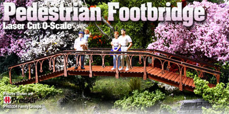 PEDESTRIAN FOOTBRIDGE 1:48 ASSEMBLED