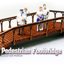PEDESTRIAN FOOTBRIDGE 1:48 ASSEMBLED