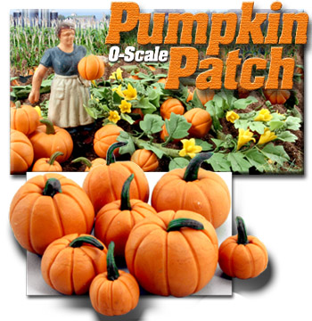O-SCALE ASSORTED SET OF 8 PUMPKINS