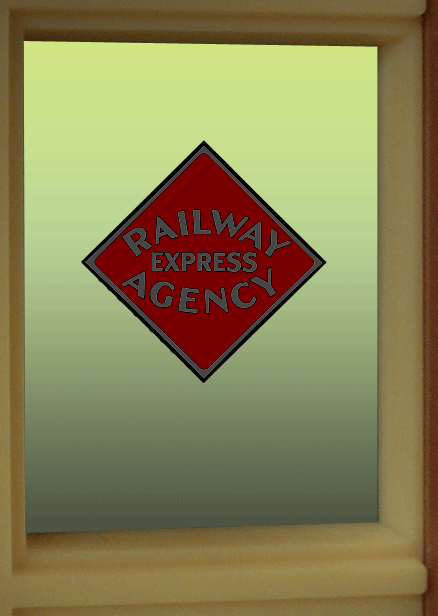 RAILWAY EXPRESS AGENCY WINDOW SIGN