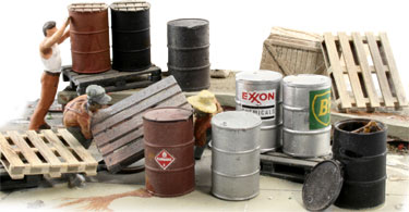 O-SCALE DRUM & PALLET KIT/20PCS.