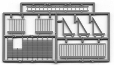 HO-SCALE FIRE ESCAPE PLATFORM