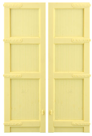 ROUNDHOUSE SOLID WOOD PANELED DOORS (2)
