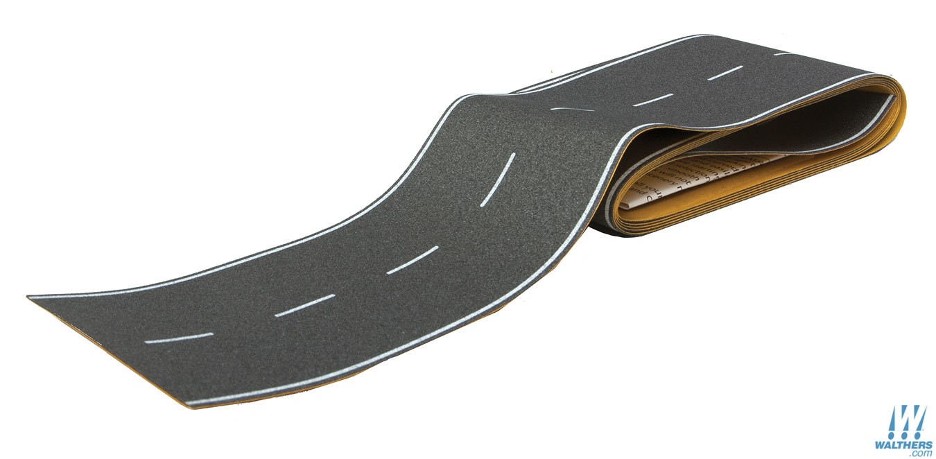 HO-Scale White-Dash Centerline/White Edge