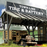O-SCALE TOWN-LINE TIRE & BATTERY