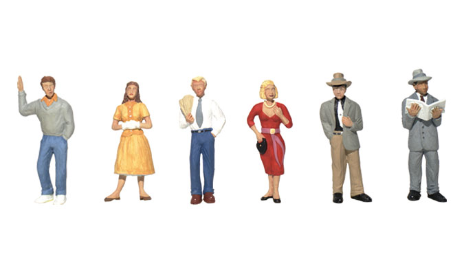 O-SCALE WAITING/STANDING PEDESTRIANS